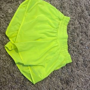 Bright yellow lululemon shorts(I don’t remember the exact color)